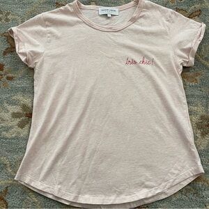 Maison Labiche Paris T Shirt Tres Chic Organic Cotton Jersey English Pink Small